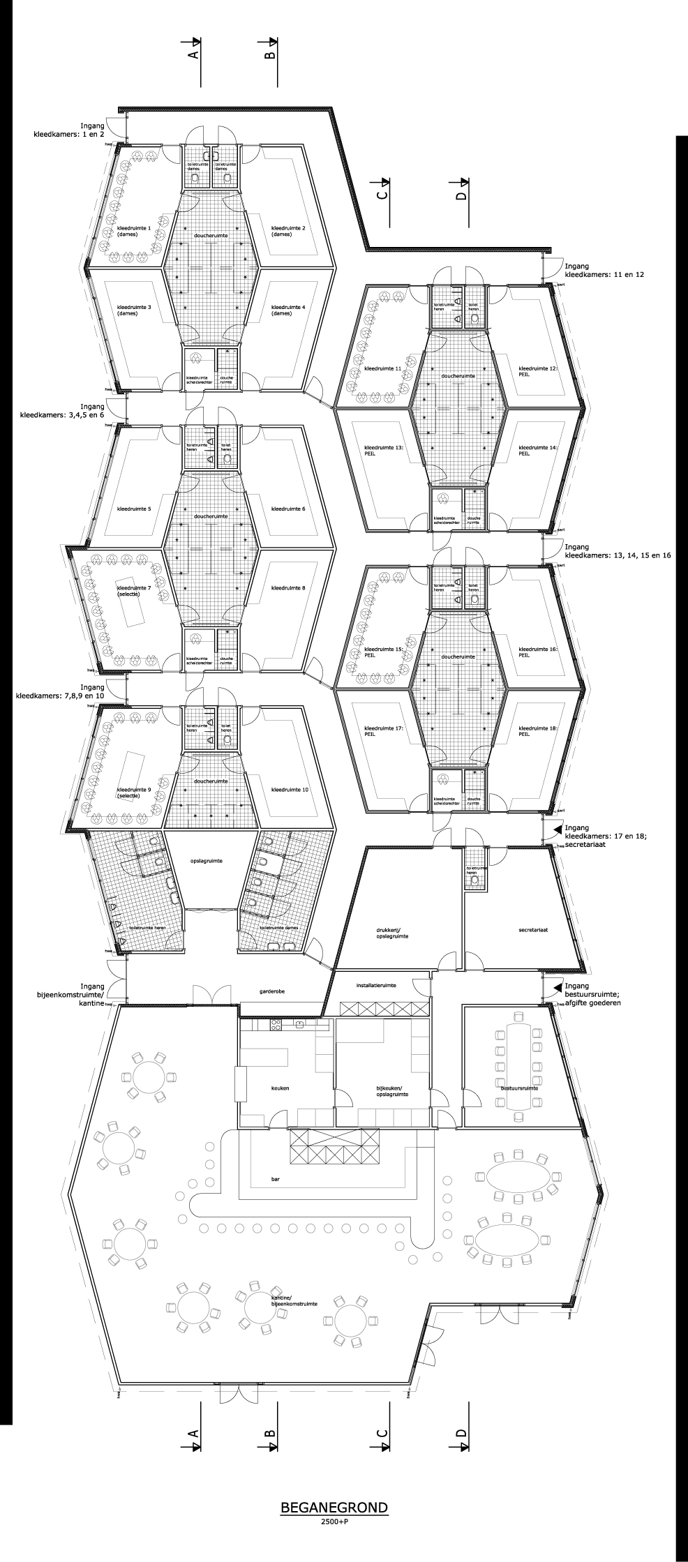 kleedkamers plattegrond 